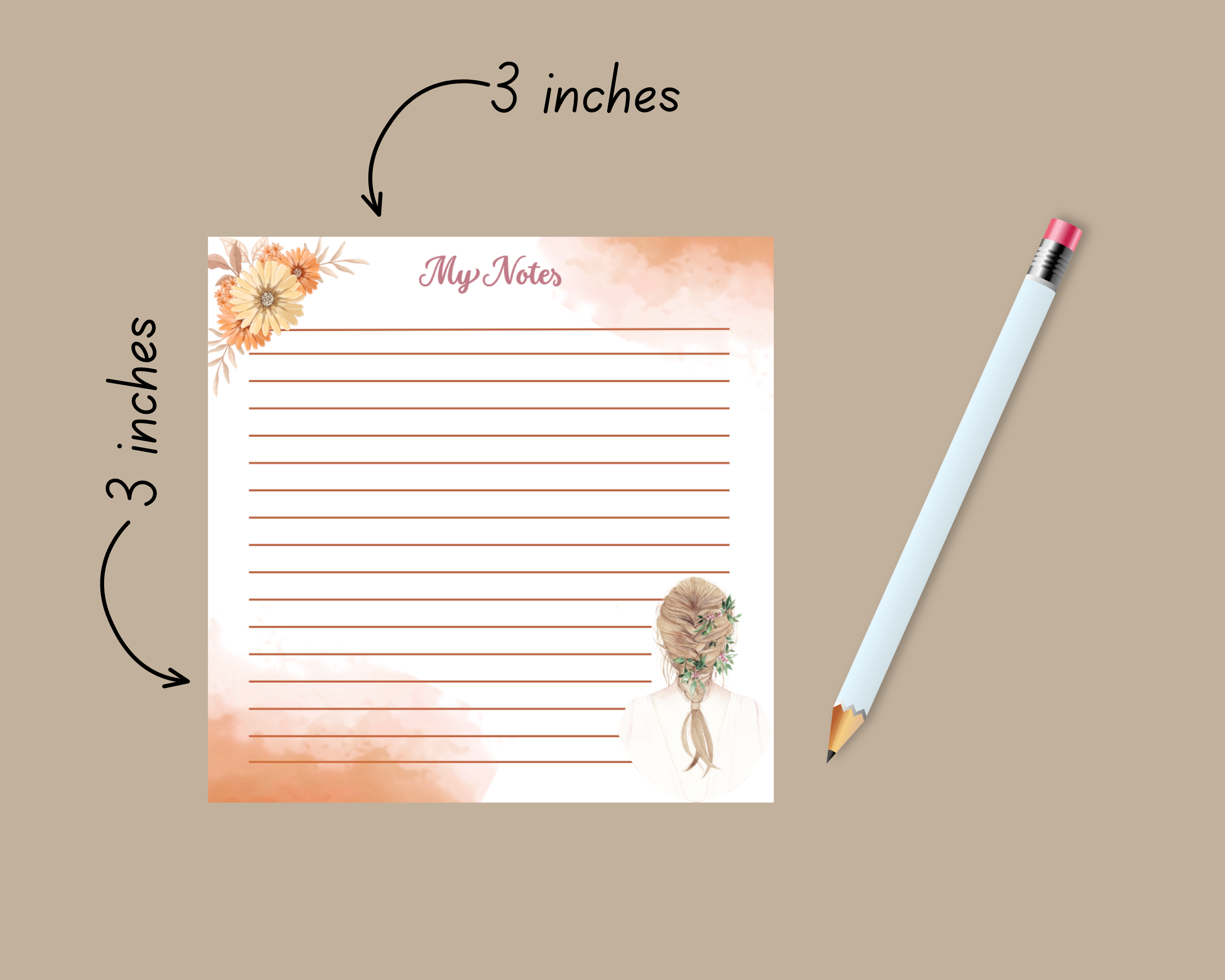 My Notes Mini Notepad – 3×3