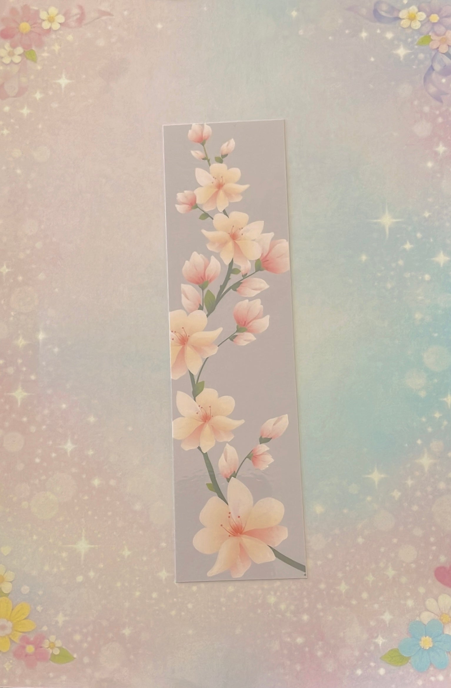 Cherry Blossom Bookmark • Sakura Floral Laminated Reader Accessory