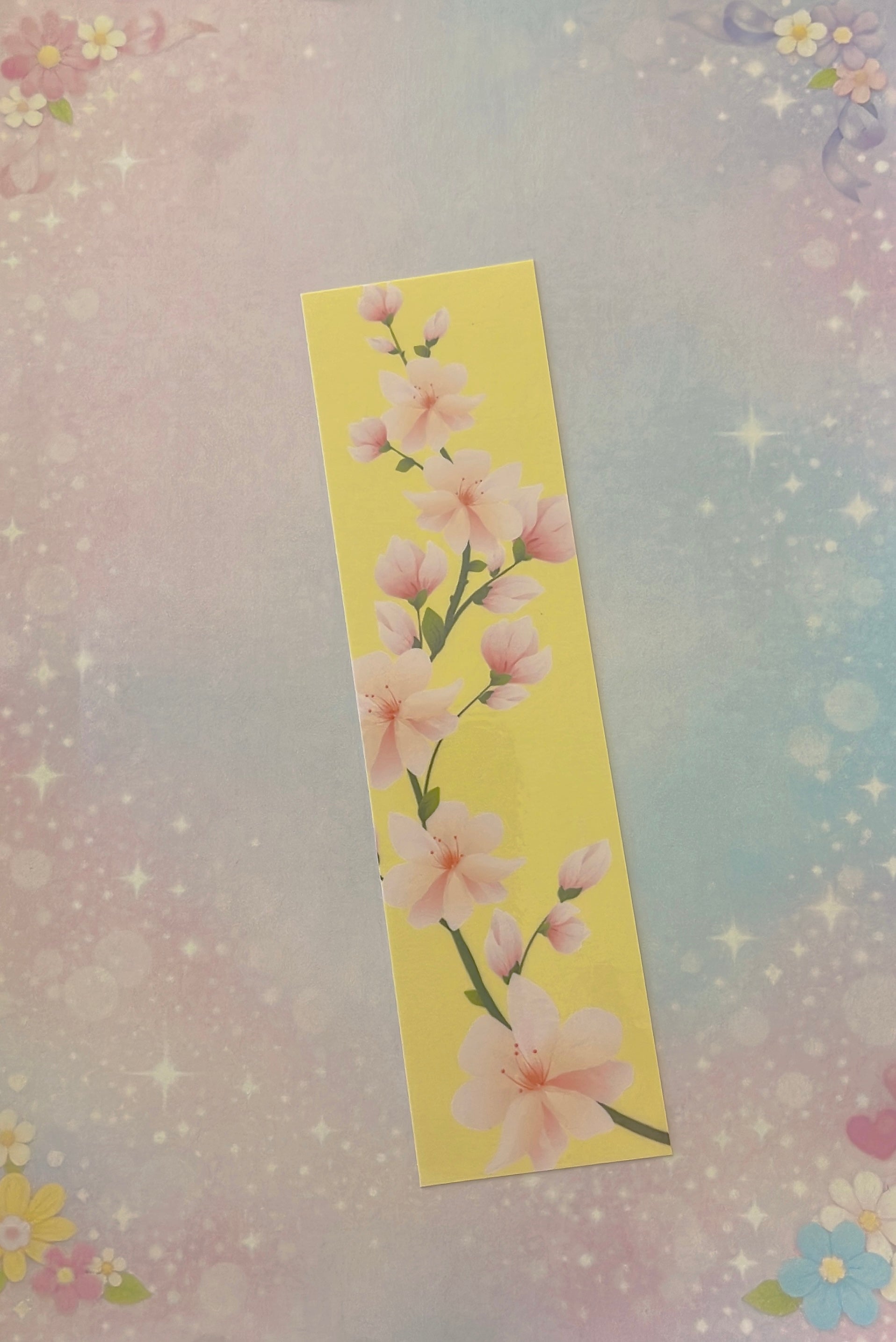 Cherry Blossom Bookmark • Sakura Floral Laminated Reader Accessory