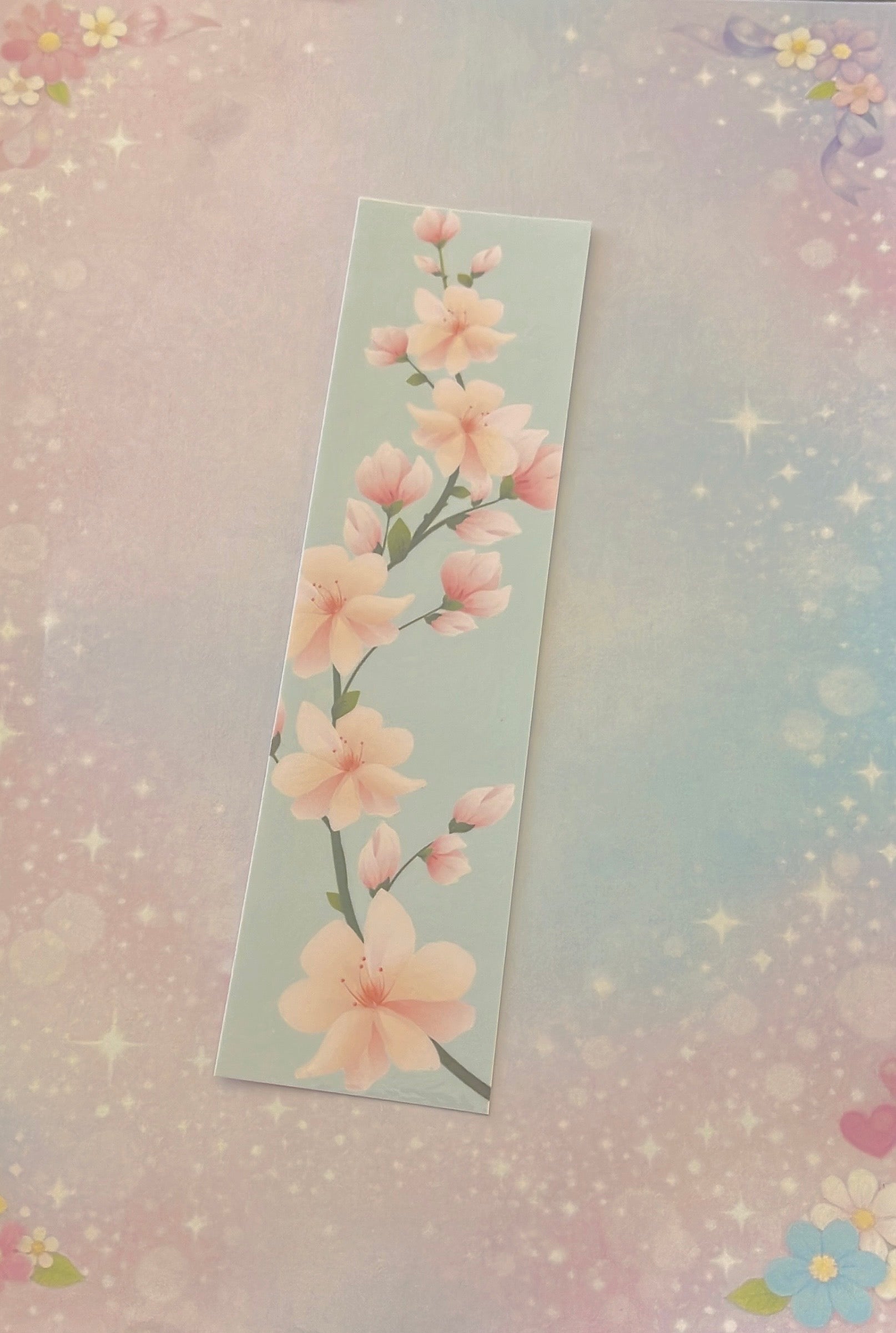 Cherry Blossom Bookmark • Sakura Floral Laminated Reader Accessory