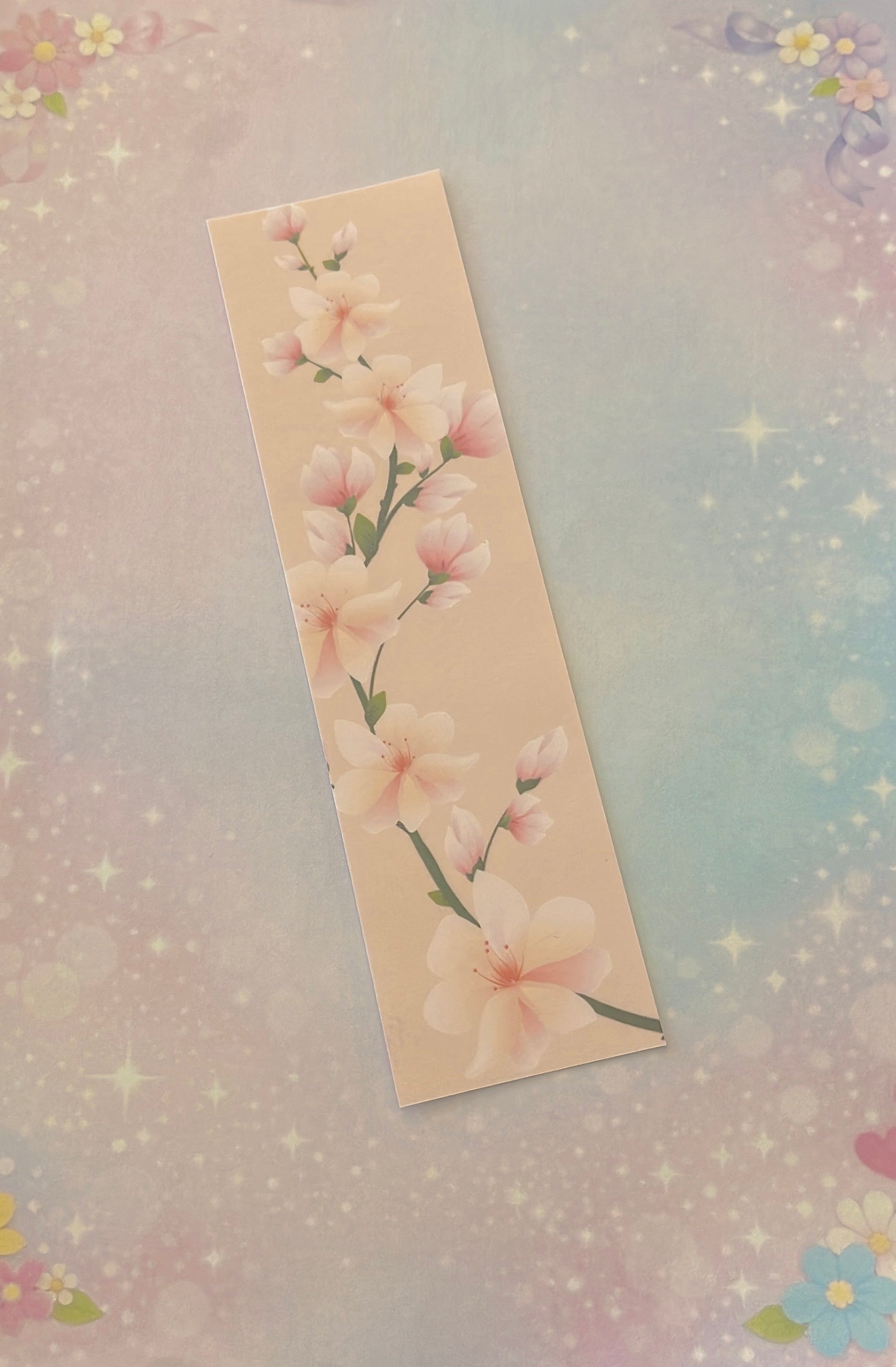 Cherry Blossom Bookmark • Sakura Floral Laminated Reader Accessory