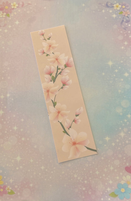 Cherry Blossom Bookmark • Sakura Floral Laminated Reader Accessory