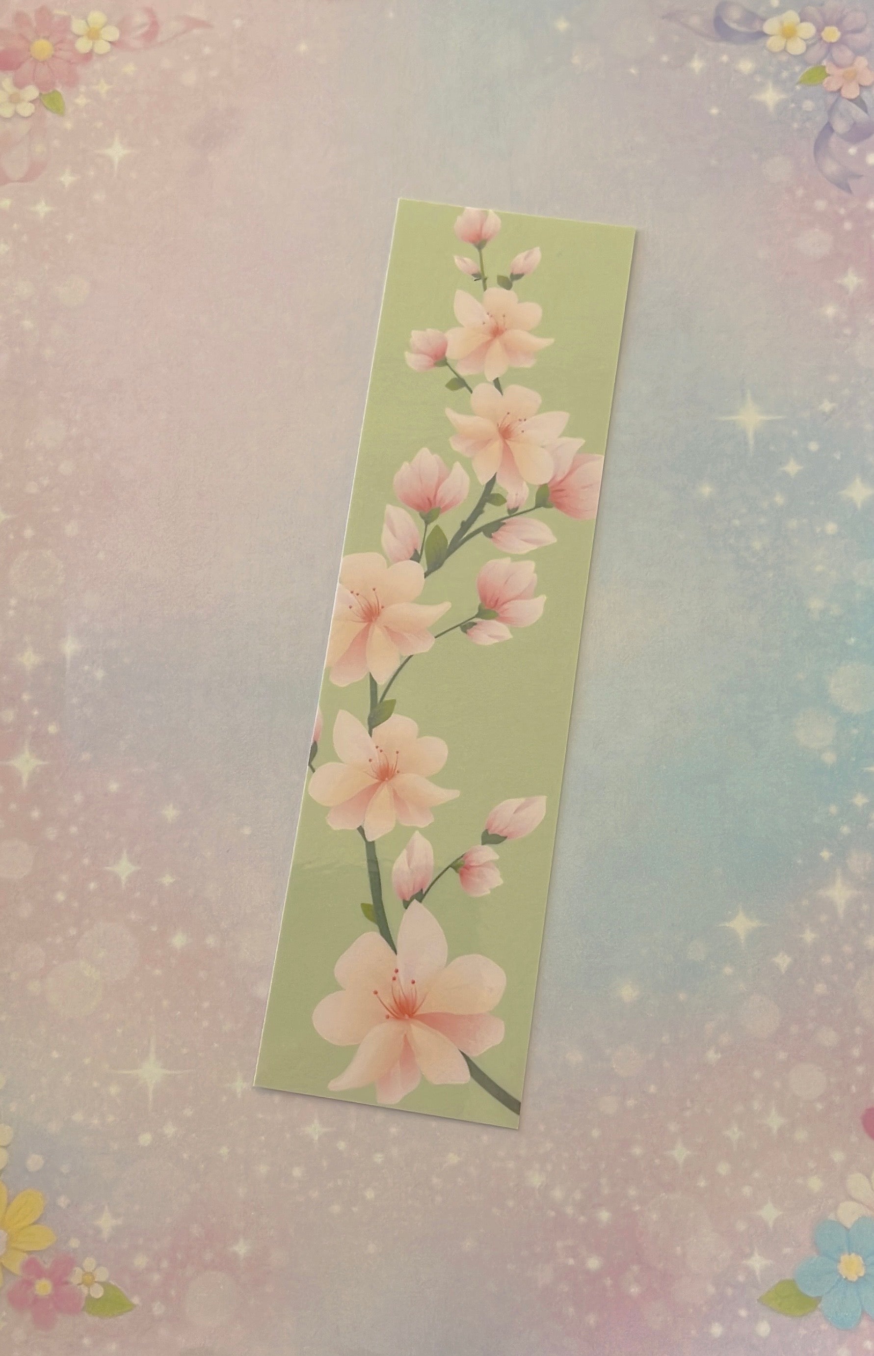 Cherry Blossom Bookmark • Sakura Floral Laminated Reader Accessory