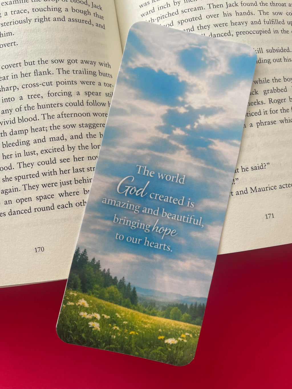 Inspirational Bookmark | Hope Quote Bookmark | Motivational Gift | Aesthetic Lake Bookmark | Gift for Reader