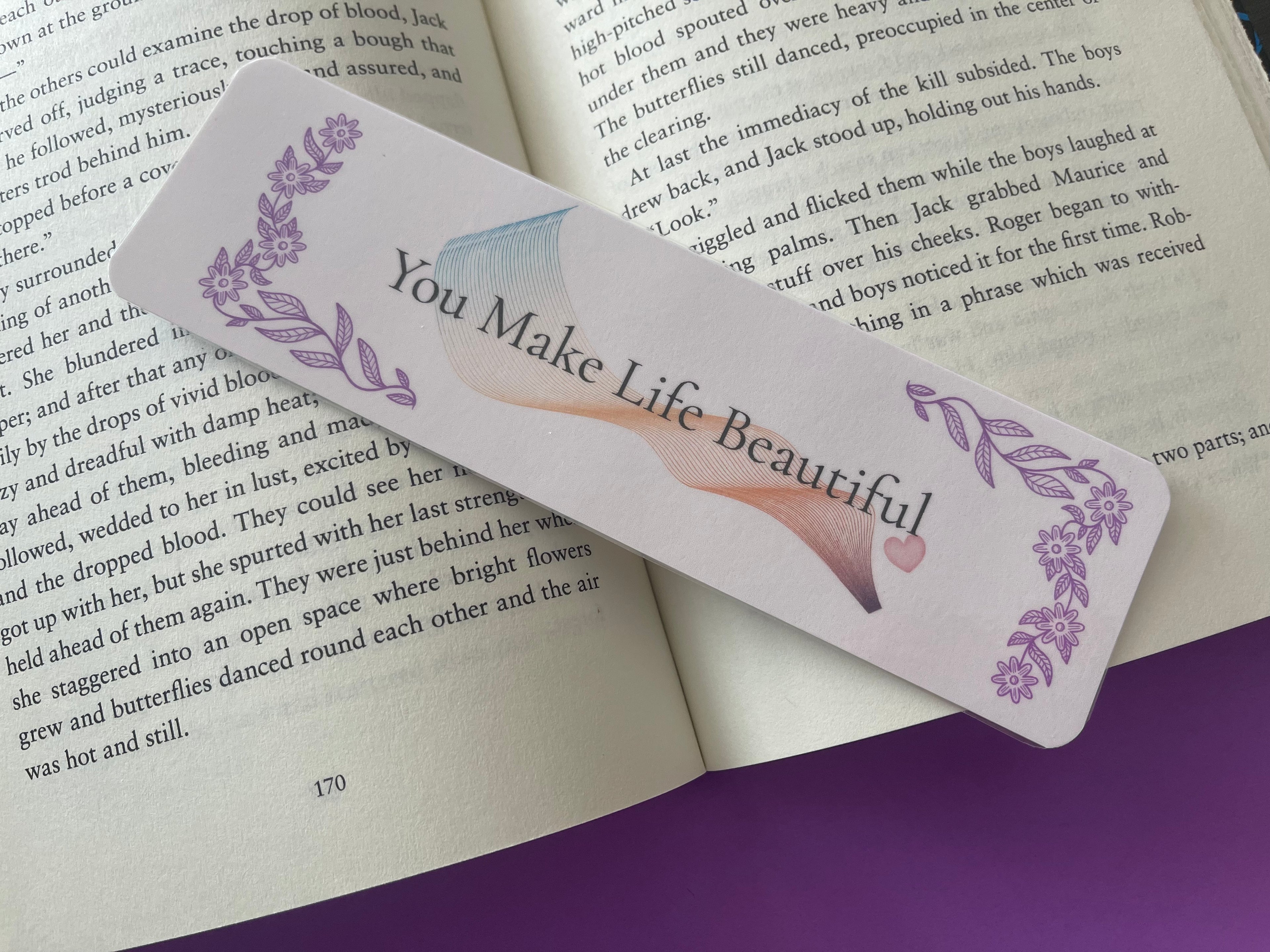 Laminated Handmade Bookmark