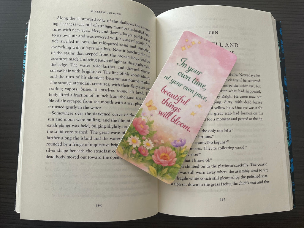 Floral Pastel Handmade Bookmark, Motivational Affirmation Quote, Encouraging Reader Gift