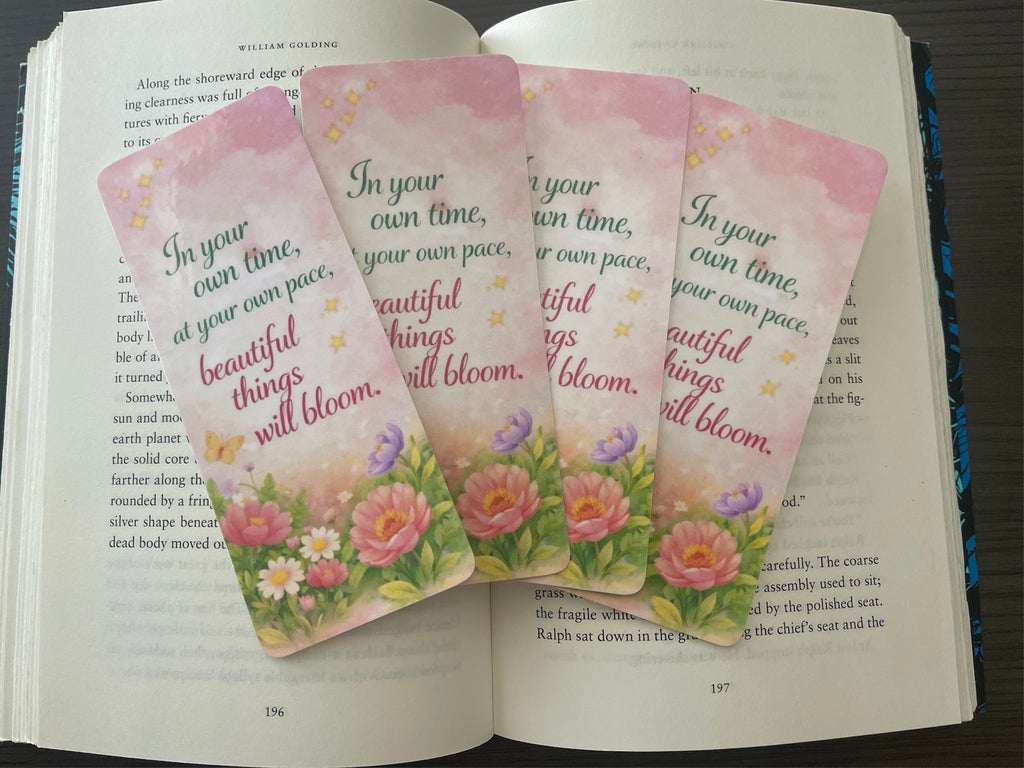 Floral Pastel Handmade Bookmark, Motivational Affirmation Quote, Encouraging Reader Gift