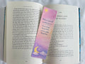 Celestial Bookmark Laminated, Pastel Sun Moon Stars, Motivational Quote Bookmark